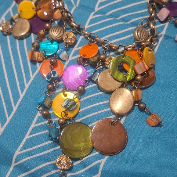 Charming Charlie Multicolor Charm Necklace And Earring Set - Picture 2 of 7